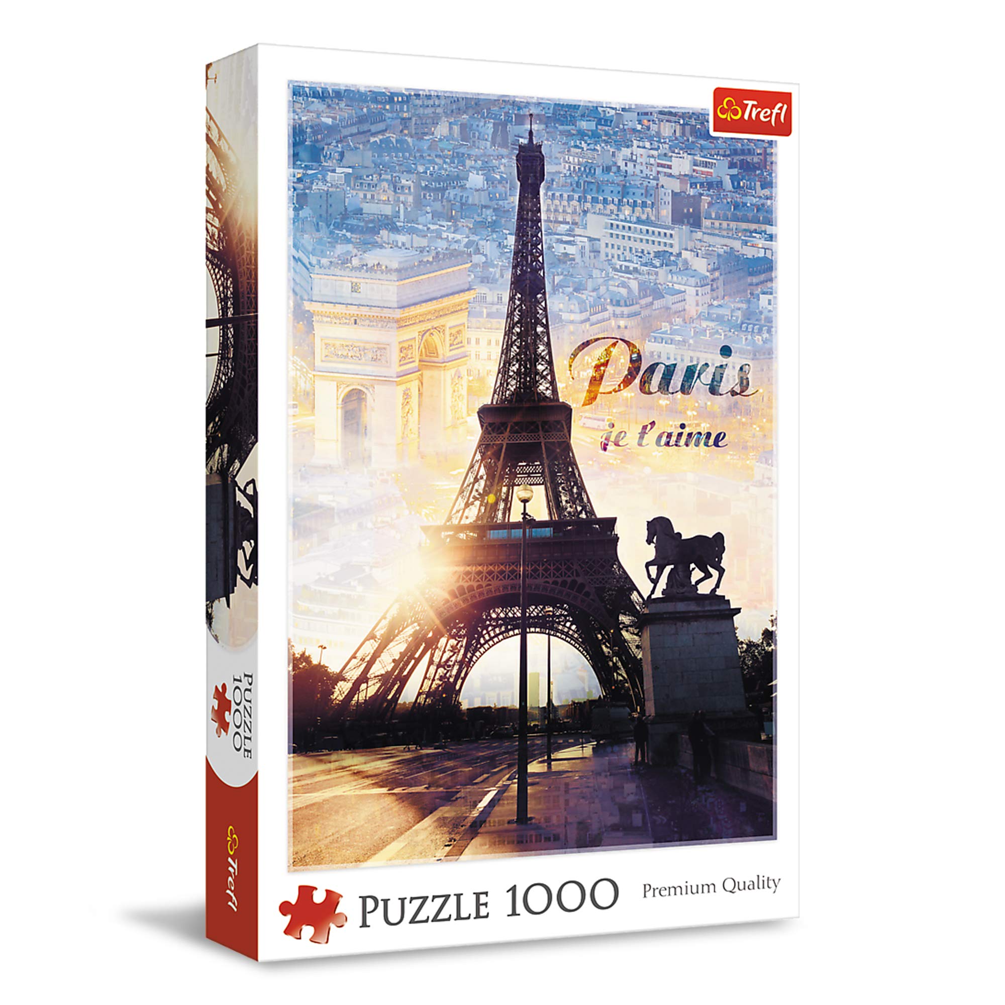 Amazon.com: Trefl Paris at Dawn 1000 Piece Jigsaw Puzzle Red 27